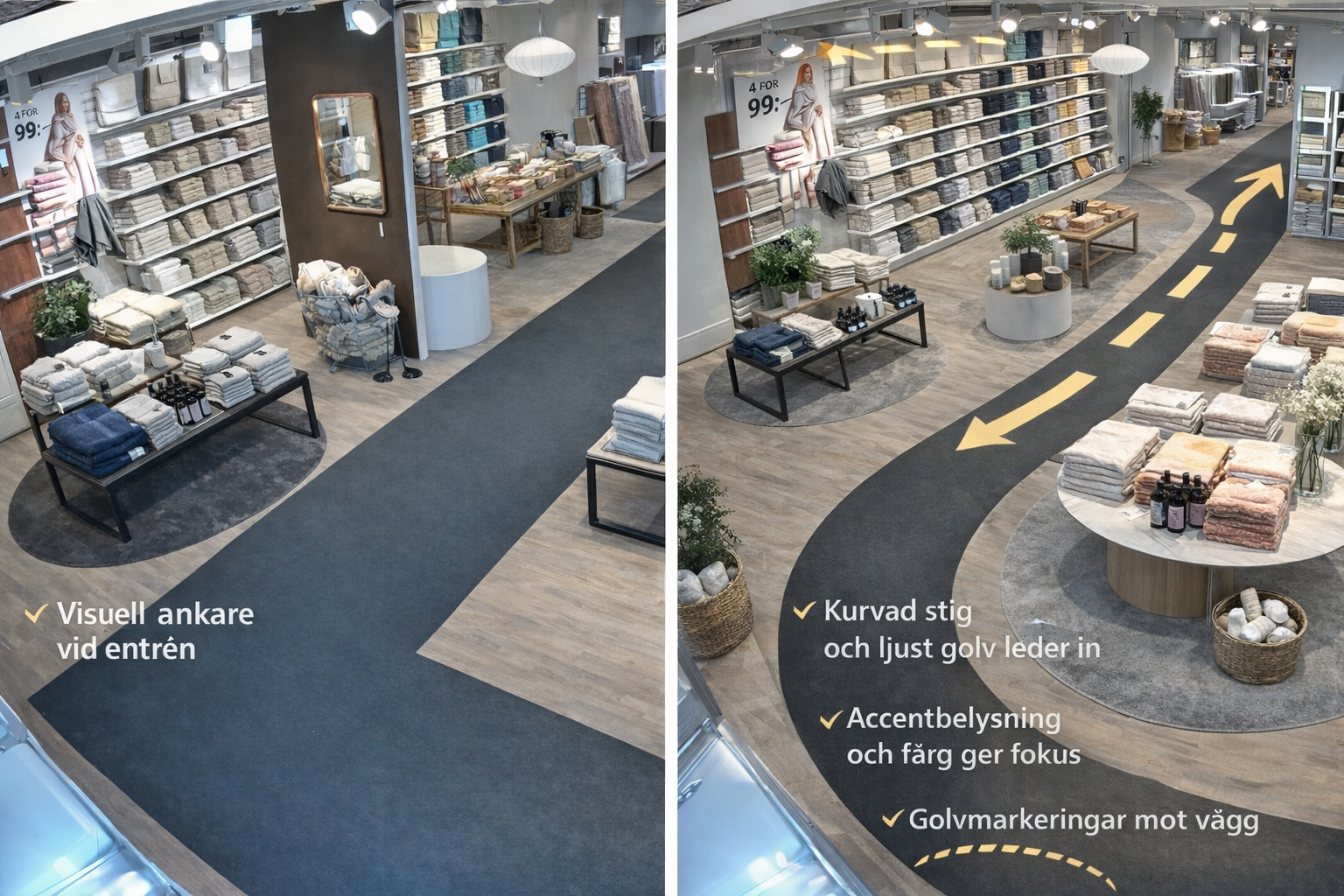 Förslag på ny layout med öppnare yta